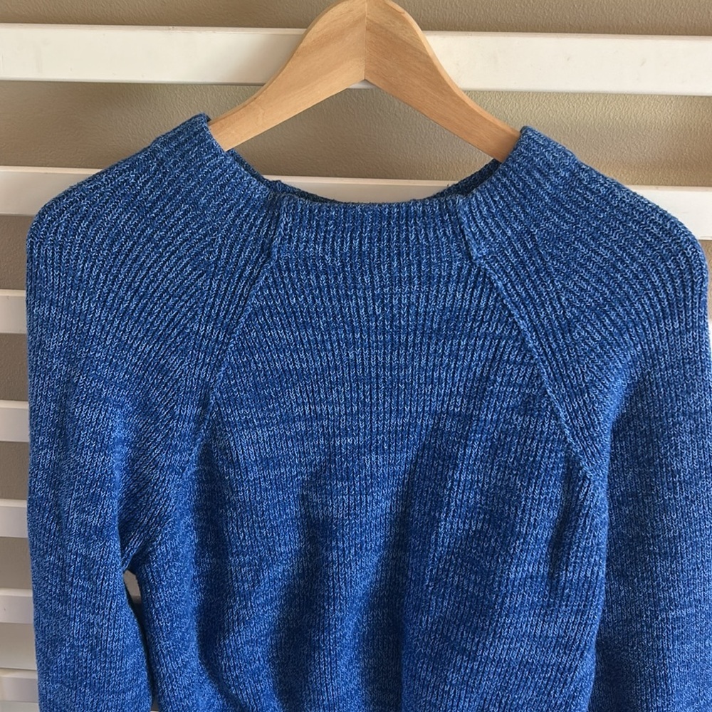 Free People Too Good Mock Neck Sweater Blue Size Medium - Picture 4 of 10